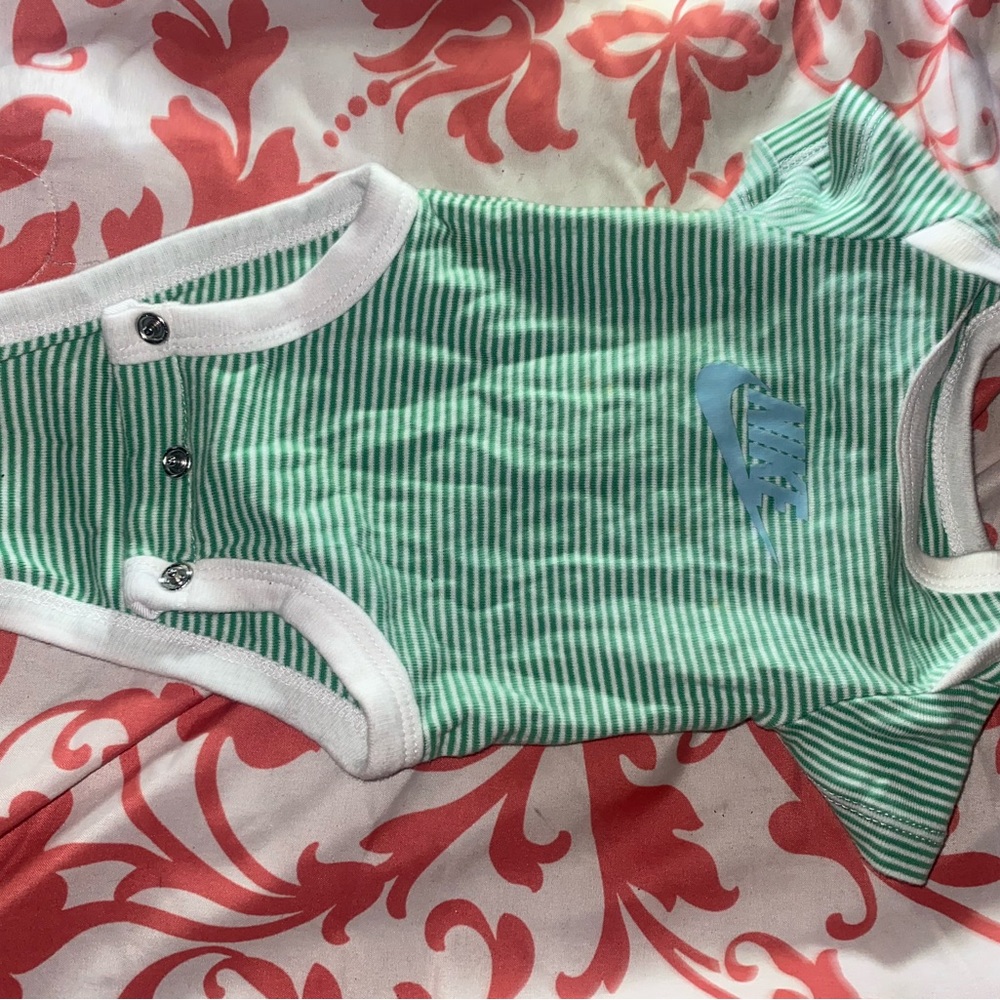Green Striped Nike One Piece